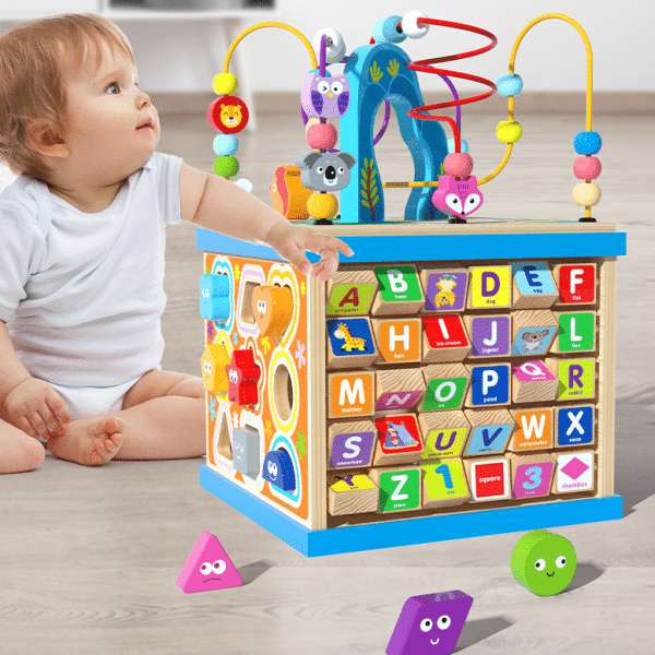 Dynamic Interactive Puzzle Wooden Baby Toy