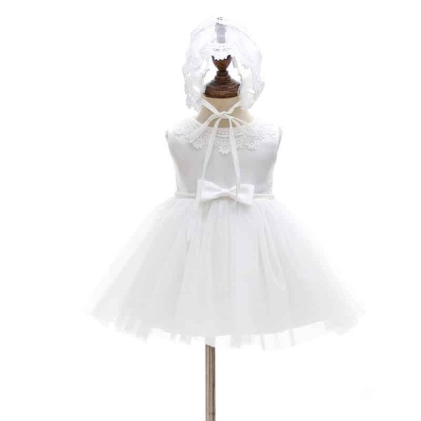 Simple And Pretty White For Baby Girl Christening Outfits 2